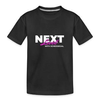 Next Level with SCHEISSEGAL - Kinder Premium Bio T-Shirt - Schwarz - Vorne