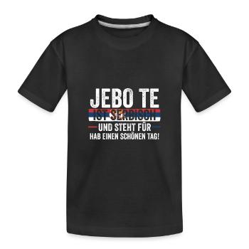Serbe Serbe Serbie - T-shirt bio Premium Enfant - noir - Devant