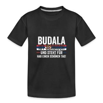Serbe Serbe Serbie - T-shirt bio Premium Enfant - noir - Devant