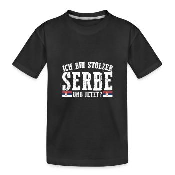 Serbe Serbe Serbie - T-shirt bio Premium Enfant - noir - Devant