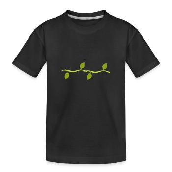 Quatre feuilles ligne nature - T-shirt bio Premium Enfant - noir - Devant