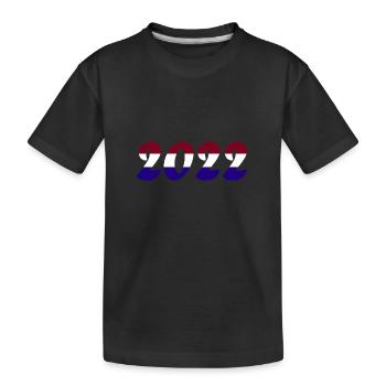National team Netherlands Football World Cup - Kids' Premium Organic T-Shirt - black - Front