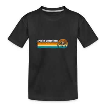 Spinne Netz Biss - Kinder Premium Bio T-Shirt - Schwarz - Vorne