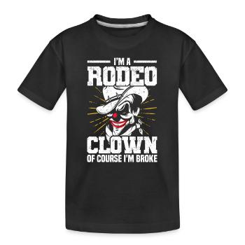 Rodeo - Kinder Premium Bio T-Shirt - Schwarz - Vorne