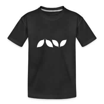 vier Blätter blatt symbol formen - Kinder Premium Bio T-Shirt - Schwarz - Vorne