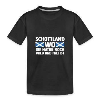 Ecossais Ecosse Ecosse Ecosse - T-shirt bio Premium Enfant - noir - Devant