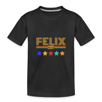 Felix - Kinder Premium Bio T-Shirt - Schwarz - Vorne