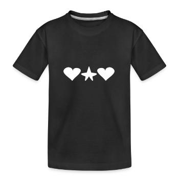 Formes Forme Coeurs Coeur Étoile - T-shirt bio Premium Enfant - noir - Devant