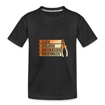 Maître électricien Ingénieur électricien Électricien - T-shirt bio Premium Enfant - noir - Devant