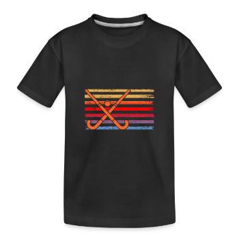 Joueurs de hockey sur gazon Hockey sur gazon - T-shirt bio Premium Enfant - noir - Devant