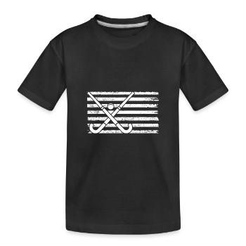 Joueurs de hockey sur gazon Hockey sur gazon - T-shirt bio Premium Enfant - noir - Devant