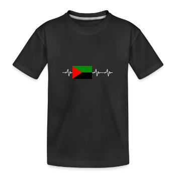 Martinique heartbeat Gift pride - Kids' Premium Organic T-Shirt - black - Front
