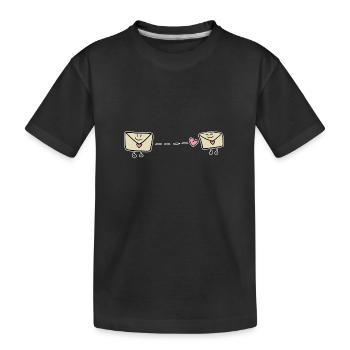 amour envoyer des lettres dessin animé de la Saint-Valentin - T-shirt bio Premium Enfant - noir - Devant