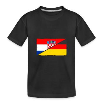 Croates Croates Croates Hrvatska Allemagne Croatie - T-shirt bio Premium Enfant - noir - Devant