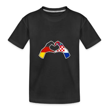 Croates Croates Croates Hrvatska Allemagne Croatie - T-shirt bio Premium Enfant - noir - Devant