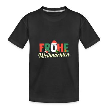 Santa Claus Christmas presents - Kids' Premium Organic T-Shirt - black - Front