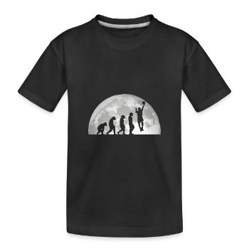 Basketballspieler Evolution Basketball - Kinder Premium Bio T-Shirt - Schwarz - Vorne