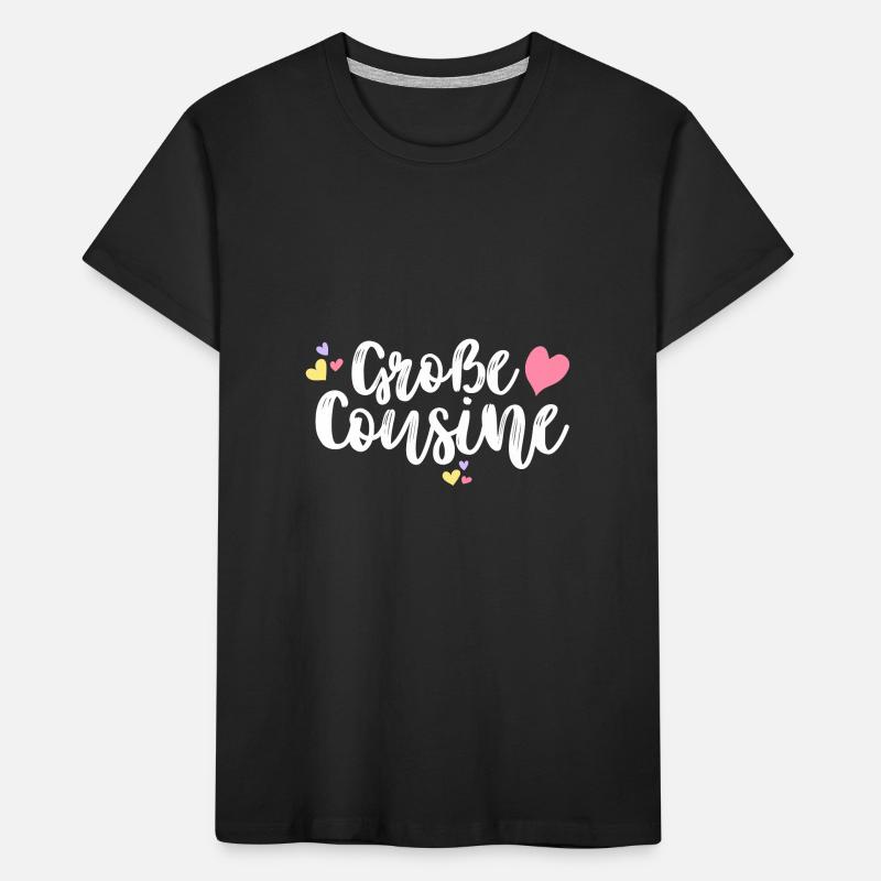 Ich werde große Cousine 2024 Herzen Loading Süß Kinder Premium Bio T-Shirt