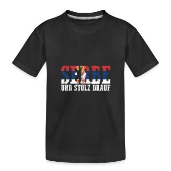 Serbe Serbe Serbie - T-shirt bio Premium Enfant - noir - Devant
