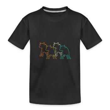Bovins de buffle Bœufs - T-shirt bio Premium Enfant - noir - Devant