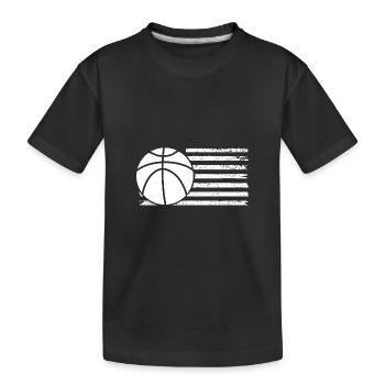 Basketballspieler Basketball - Kinder Premium Bio T-Shirt - Schwarz - Vorne