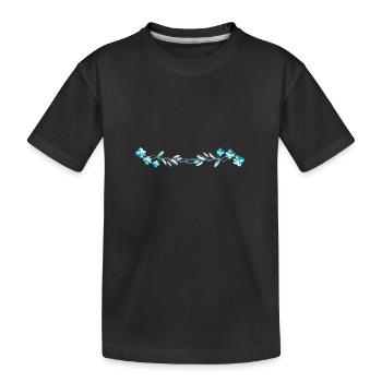 fleurs bleues caresser fleurs - T-shirt bio Premium Enfant - noir - Devant