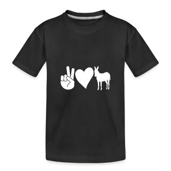 Donkey - Kids' Premium Organic T-Shirt - black - Front