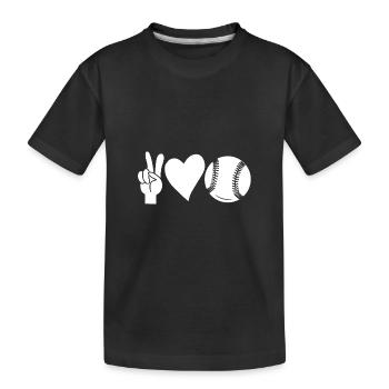 Joueur de baseball Baseball - T-shirt bio Premium Enfant - noir - Devant