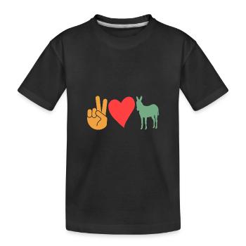 Donkey - Kids' Premium Organic T-Shirt - black - Front