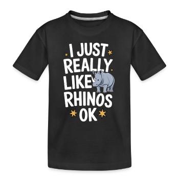 Rhinocéros Rhinocéros - T-shirt bio Premium Enfant - noir - Devant