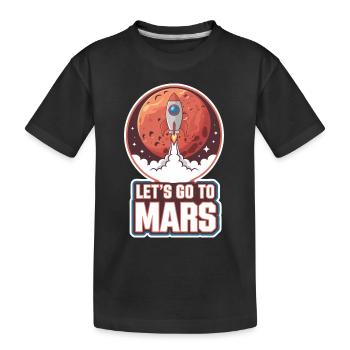 Mars Planet Planeten Sonnensystem - Kinder Premium Bio T-Shirt - Schwarz - Vorne
