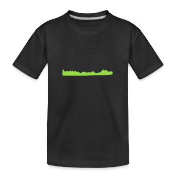 grass linie symbol form - Kinder Premium Bio T-Shirt - Schwarz - Vorne