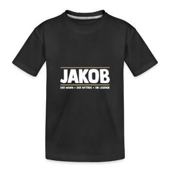 Jacob - T-shirt bio Premium Enfant - noir - Devant