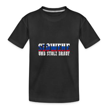 Slovènes Slovénie - T-shirt bio Premium Enfant - noir - Devant