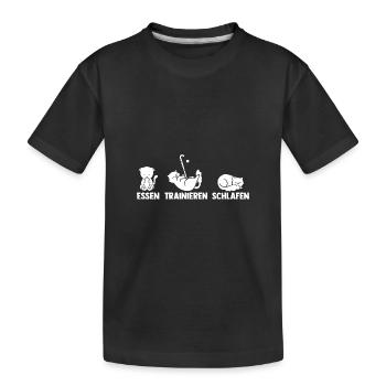 Joueurs de hockey sur gazon Hockey sur gazon - T-shirt bio Premium Enfant - noir - Devant