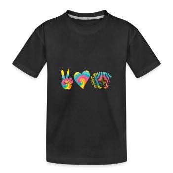 Accordion Player Accordion - Kids' Premium Organic T-Shirt - black - Front