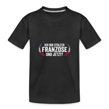 Français Français France - T-shirt bio Premium Enfant - noir - Devant