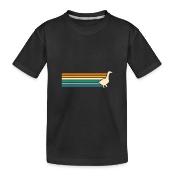 Gans - Kinder Premium Bio T-Shirt - Schwarz - Vorne