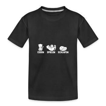 Basketballspieler Basketball - Kinder Premium Bio T-Shirt - Schwarz - Vorne