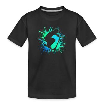 scooter stunt it - Kids' Premium Organic T-Shirt - black - Front