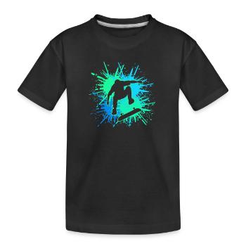 skater - Kinder Premium Bio T-Shirt - Schwarz - Vorne
