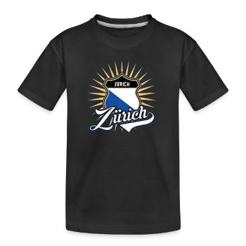 Zurich - T-shirt bio Premium Enfant - noir - Devant