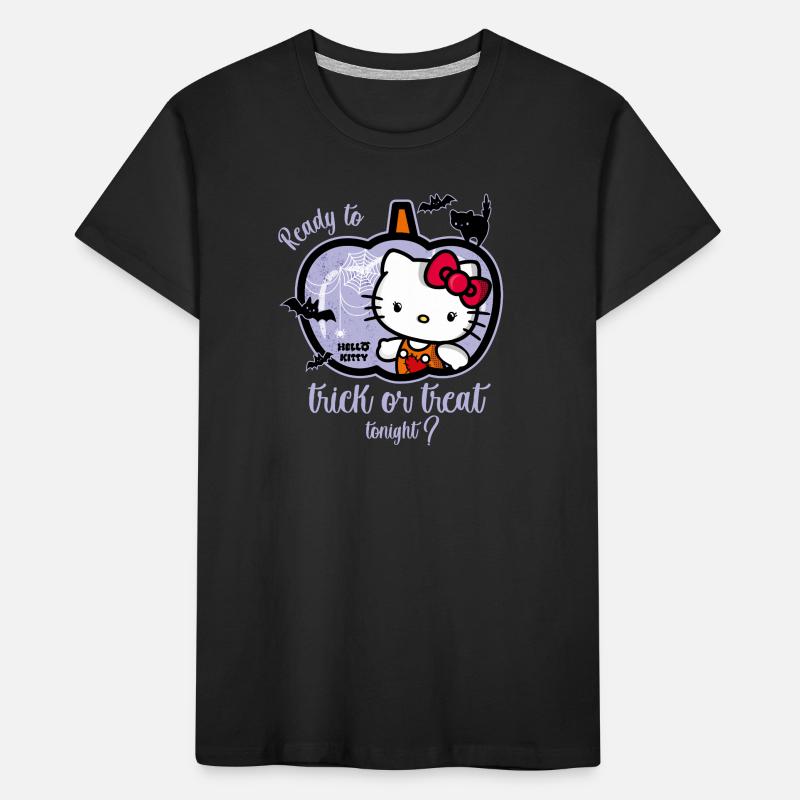 Hello Kitty Halloween Süßes Oder Saures Kinder Premium Bio T-Shirt