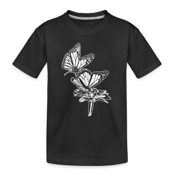 Monarch Butterfly Sketch Graphic Butterfly Lovers - T-shirt bio Premium Enfant - noir - Devant