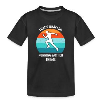 Faire du jogging - T-shirt bio Premium Enfant - noir - Devant