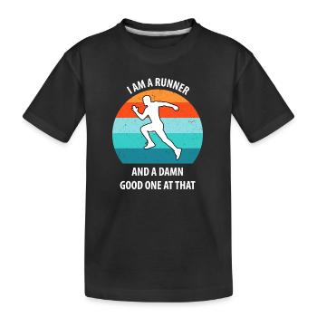 Faire du jogging - T-shirt bio Premium Enfant - noir - Devant