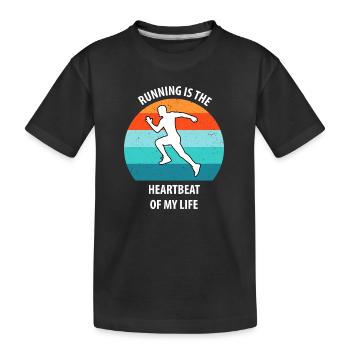 Faire du jogging - T-shirt bio Premium Enfant - noir - Devant