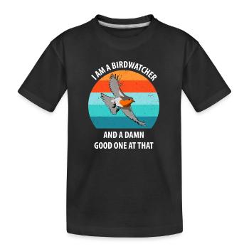 Observation des oiseaux Observation des oiseaux Observation des oiseaux - T-shirt bio Premium Enfant - noir - Devant