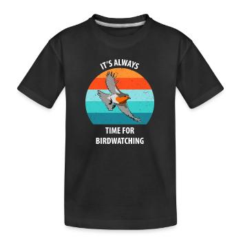 Observation des oiseaux Observation des oiseaux Observation des oiseaux - T-shirt bio Premium Enfant - noir - Devant