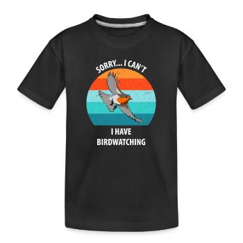 Observation des oiseaux Observation des oiseaux Observation des oiseaux - T-shirt bio Premium Enfant - noir - Devant